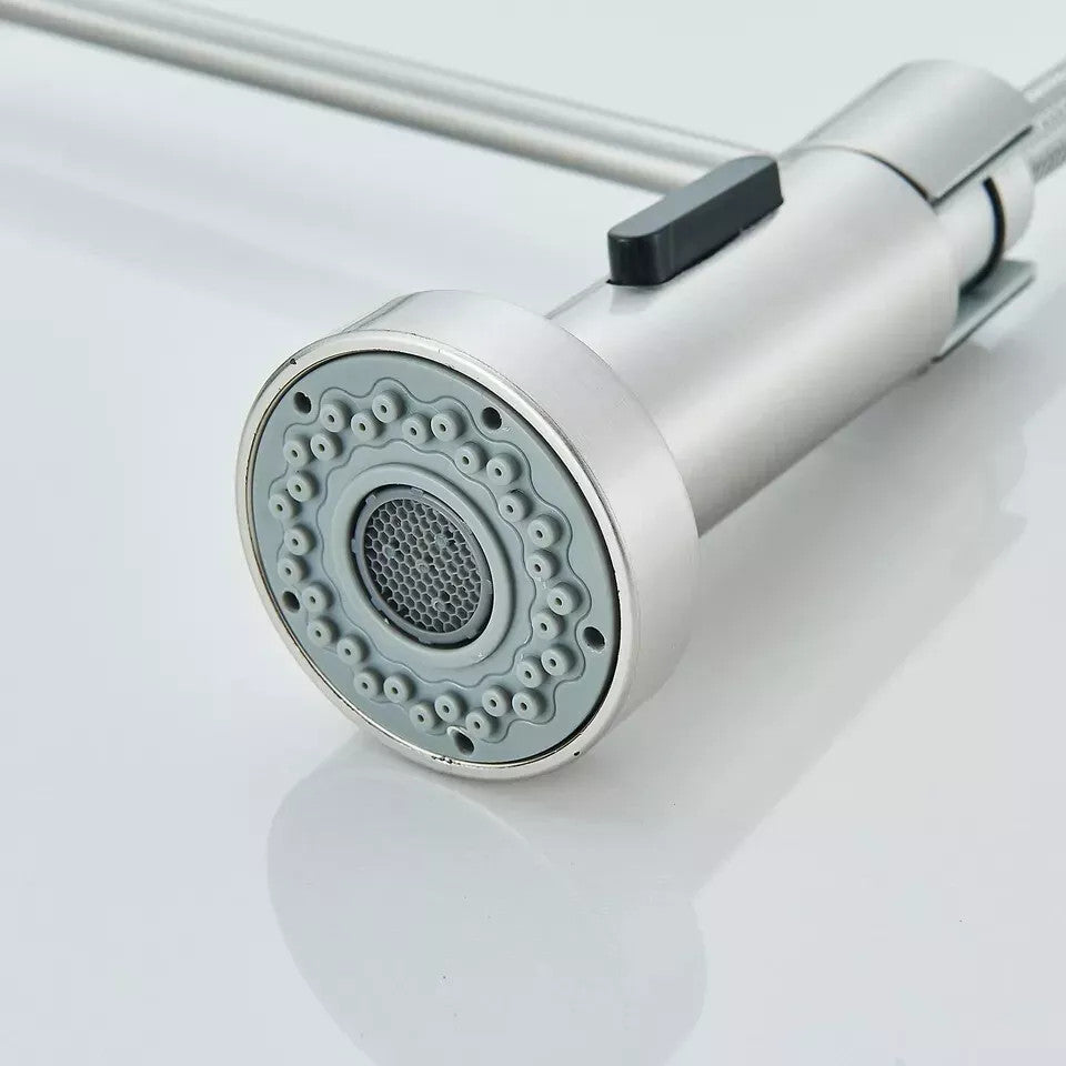 Pull out kitchen mixer tap single lever design