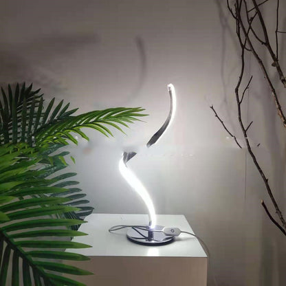 ea958dd036ce8c97b93ea31ad6f43a92LED Spiral Table Lamp Curved Desk Bedside Lamp 