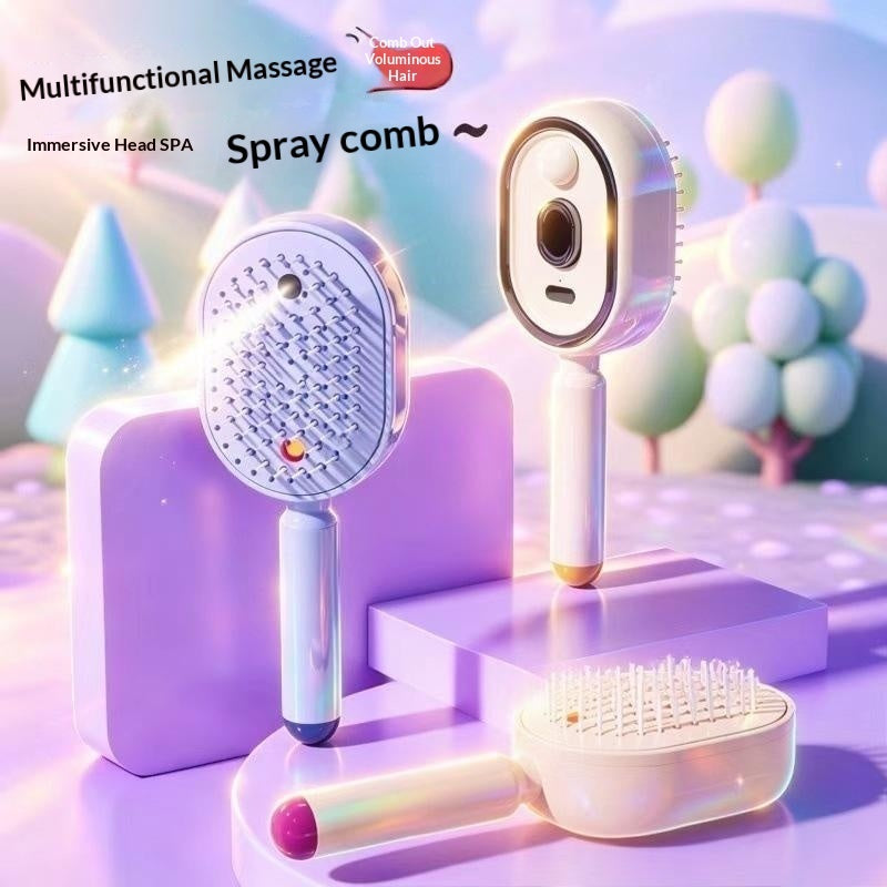 Electric Airbag Massage Comb With Mist Spray