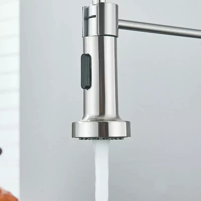 Pull out kitchen mixer tap 360 degree swivel spout