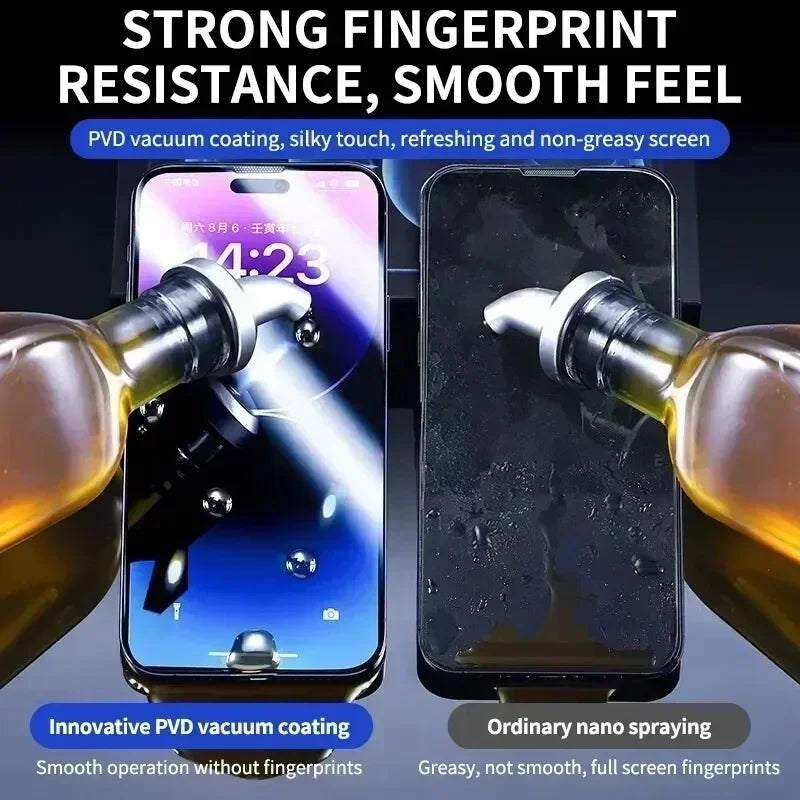 iPhone Tempered Glass Screen Protector – Oleophobic, 9H Hardness, Easy Install