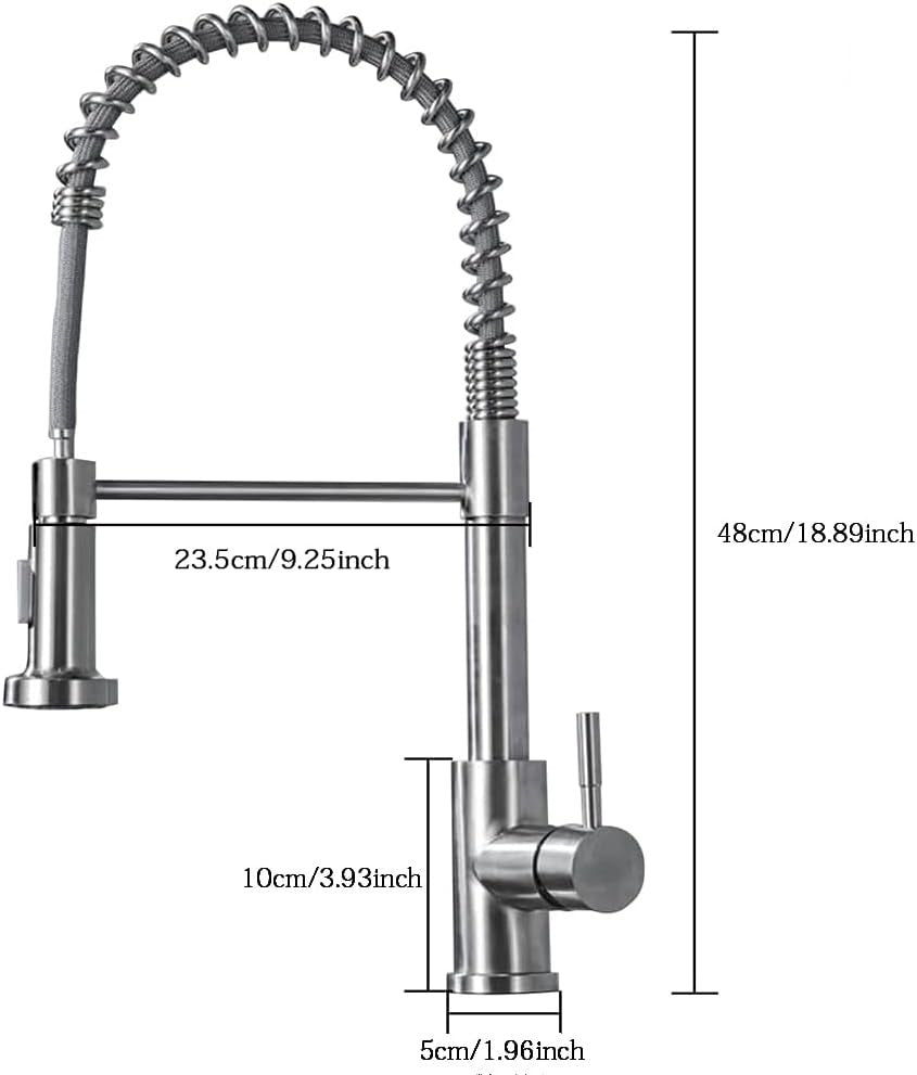 Pull out kitchen mixer tap single lever design