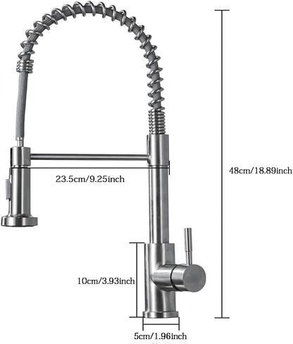 Pull out kitchen mixer tap single lever design