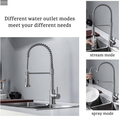 Pull out kitchen mixer tap 360 degree swivel spout