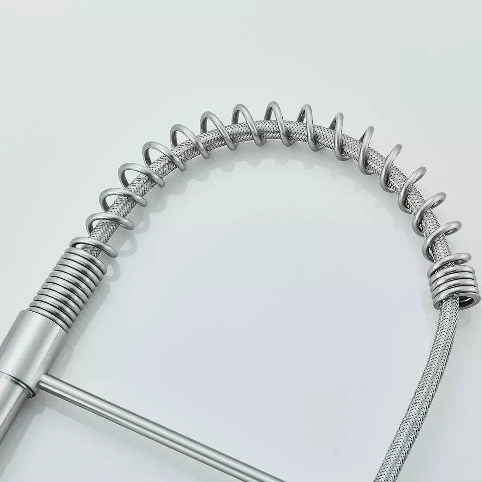 Pull out kitchen mixer tap single lever design